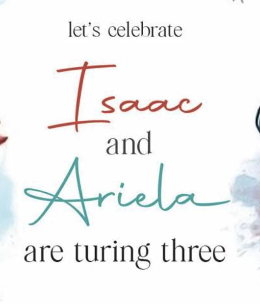 Cumpleaños Isaac y Ariela